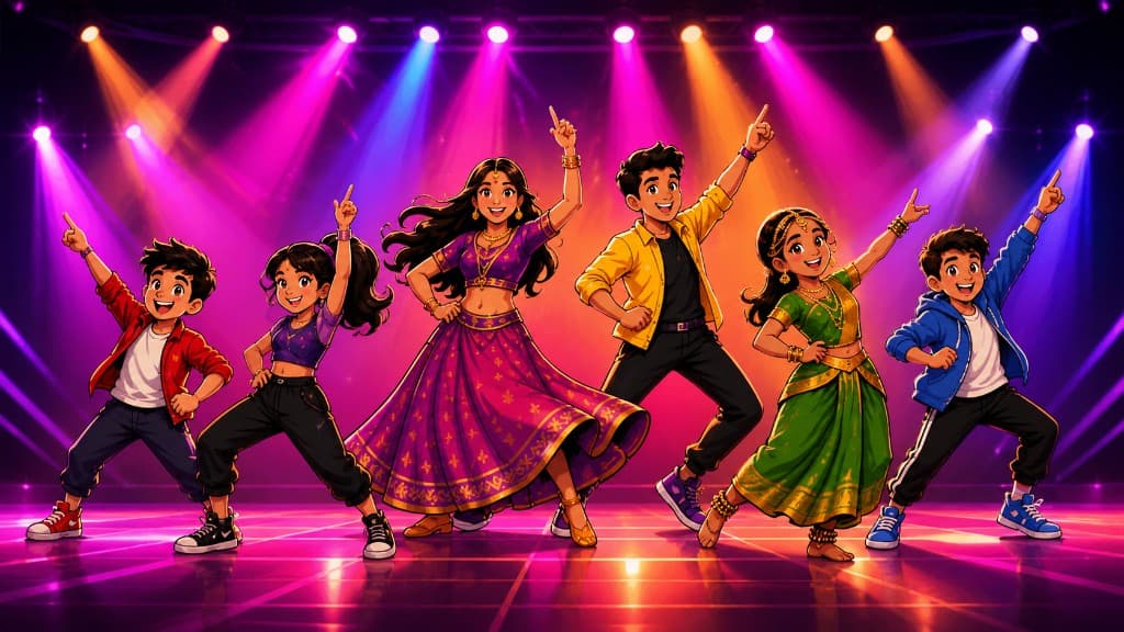 Kids and adults Bollywood dance class performance in Hayes, West London